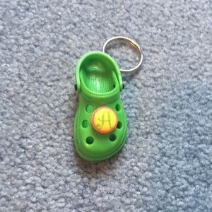 ‘A’ Green Croc Keychain